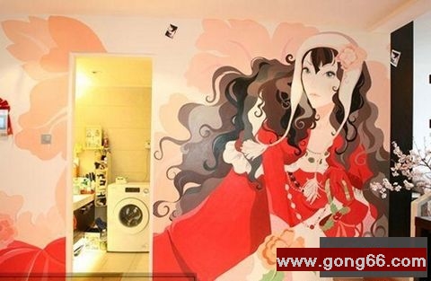 个性手绘墙效果图