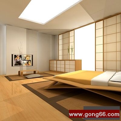 极致简约卧室效果图