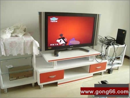 60平橙色小户型家装效果图