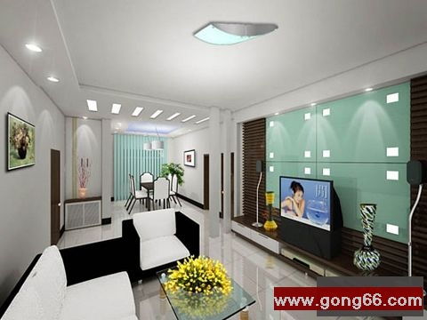 简约客厅背景墙装修效果图